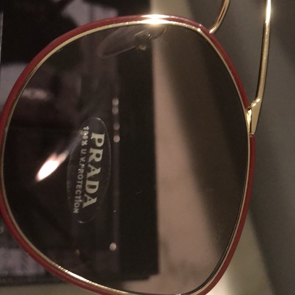 PRADA SPR 63T VIY-6X1 GOLD SUNGLASSES SPR63T 55-19 - Picture 7 of 8